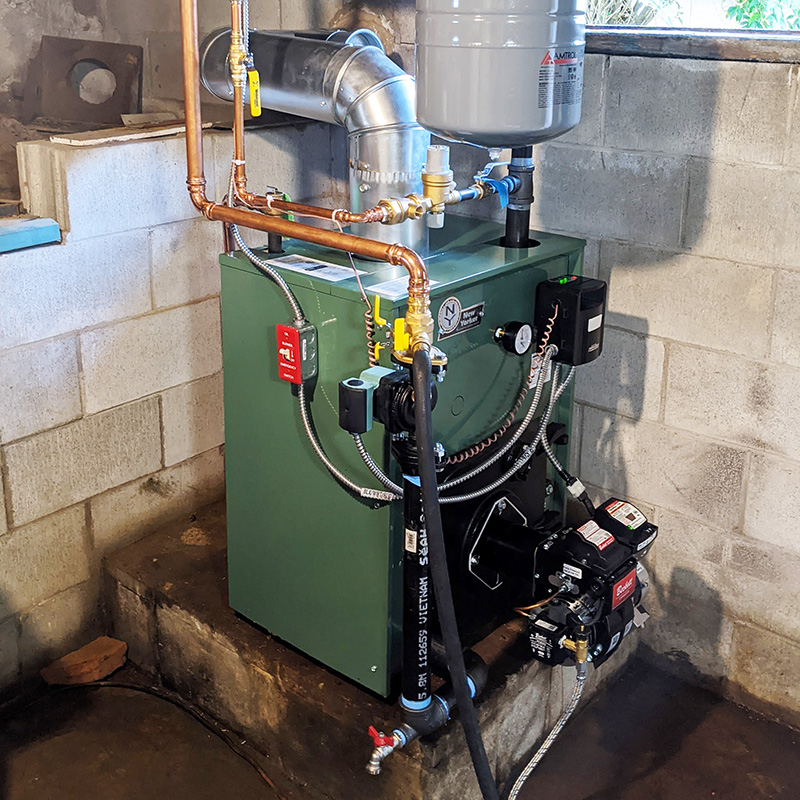 Boiler installation by Densmore Oil