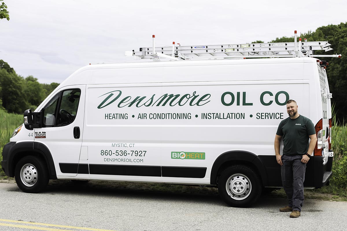 brett with Densmore Oil service van