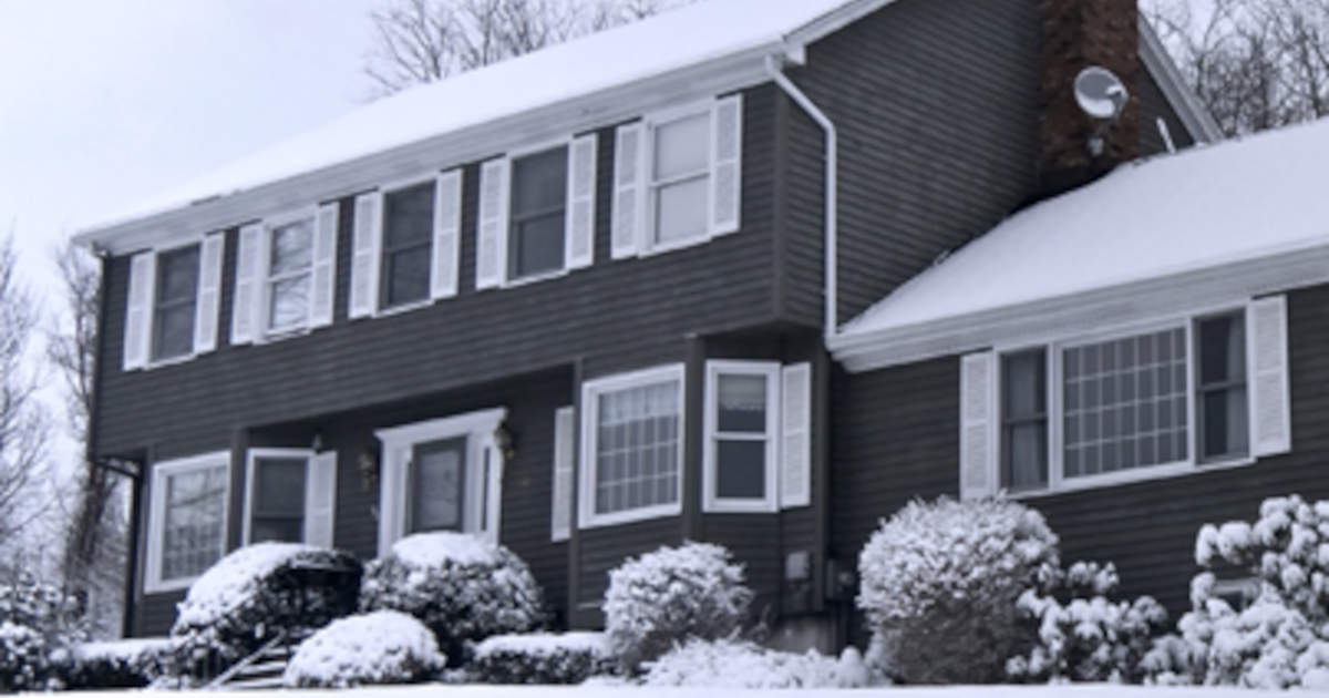 house in snow